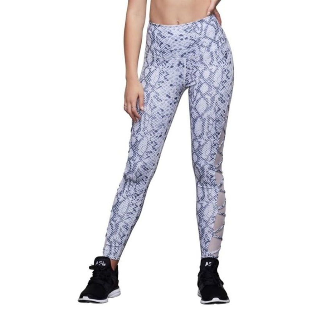 Good American Women's Python Print Mesh Leggings … - image 1